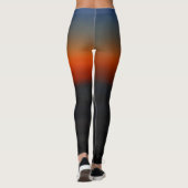 Leggings Abstrakte tiefe sonnendurchflutete Bands (Rückseite)