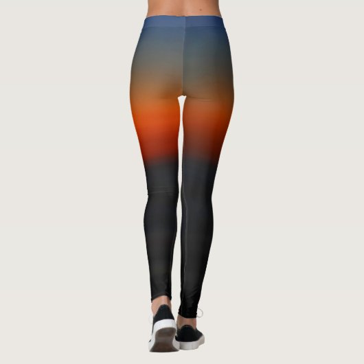 Leggings Abstrakte tiefe sonnendurchflutete Bands (Rückseite)