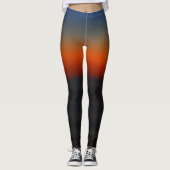 Leggings Abstrakte tiefe sonnendurchflutete Bands (Vorderseite)