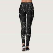 Leggings, abstraktes Design schwarz, grau Leggings (Rückseite)