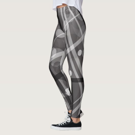 Leggings, abstraktes Design, schwarz, grau Leggings (Links)