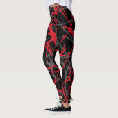 Leggings, abstraktes Design, schwarz, grau, rot Leggings (Links)