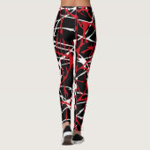 Leggings, abstraktes Design, schwarz, weiß, rot Leggings (Rückseite)