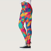 Leggings Abstraktes farbiges Design (Links)