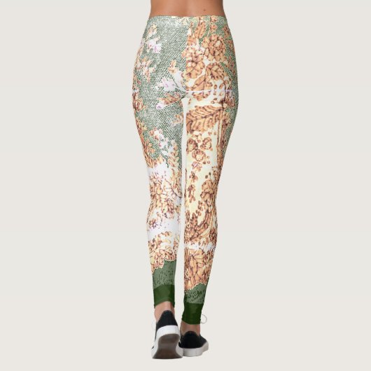 LEGGINGS ANTIQUE LACE LEGGINGS GRÜN UND TAN (Rückseite)