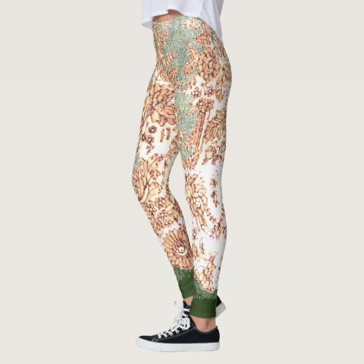 LEGGINGS ANTIQUE LACE LEGGINGS GRÜN UND TAN (Links)