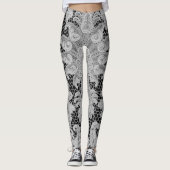 Leggings ANTIQUE LACE PATTERN SCHWARZ UND GRAU (Vorderseite)