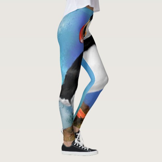 Leggings "Atlantic Puffin Bird" - Malerei (Rechts)