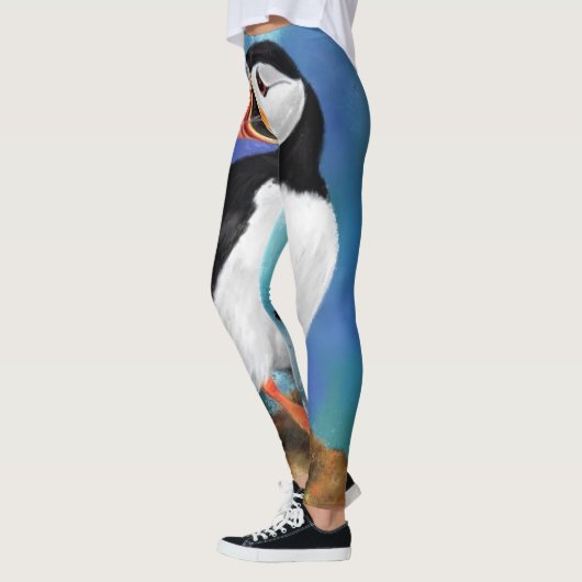 Leggings "Atlantic Puffin Bird" - Malerei (Links)
