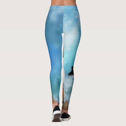 Leggings "Atlantic Puffin Bird" - Malerei (Rückseite)