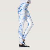 Leggings aus blau-weiß-Gefärbte Krawatte (Rechts)