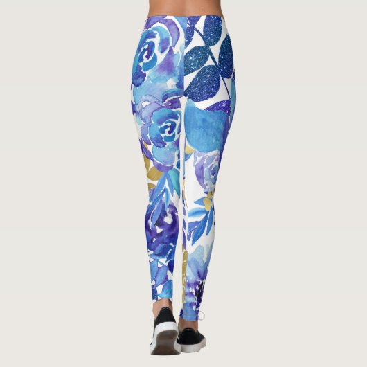 Leggings aus Blauer und Gold (Rückseite)