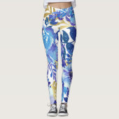 Leggings aus Blauer und Gold (Vorderseite)