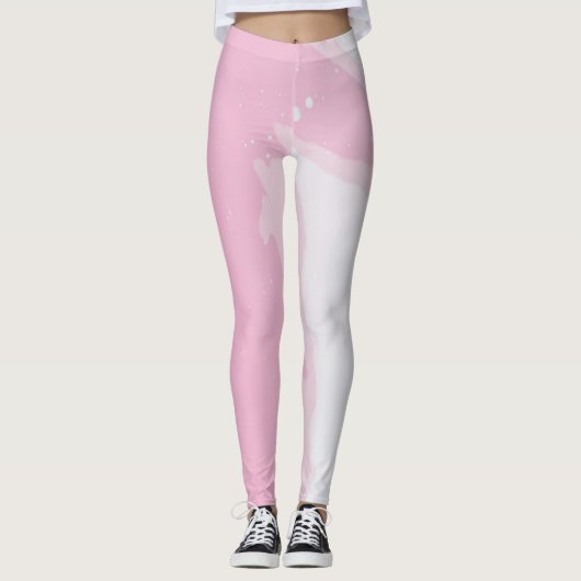 Leggings aus farbenfrohem Marmor (Vorderseite)
