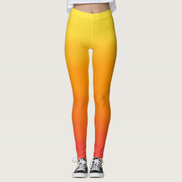 Leggings aus gelb, orange und rot