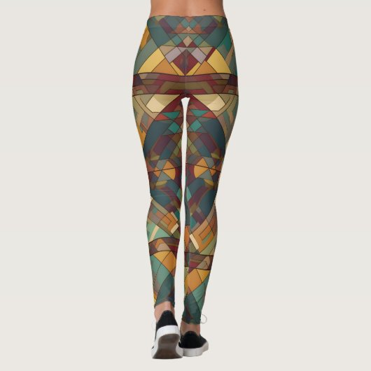 Leggings aus geometrischem Buntglas (Rückseite)
