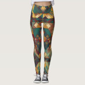 Leggings aus geometrischem Buntglas (Vorderseite)