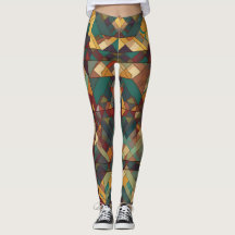 Leggings aus geometrischem Buntglas