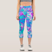 Leggings aus glänzendem, leicht blauer, flüssigem  (Vorderseite)