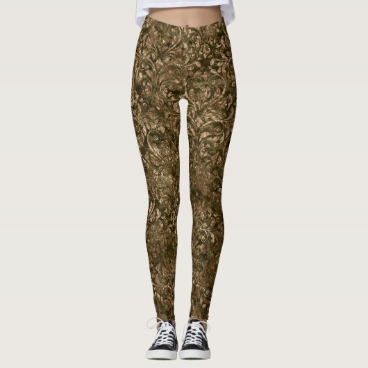 Leggings aus Gold, gequetscht (Vorderseite)