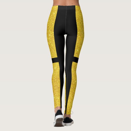 Leggings aus Gold Glitzer (Rückseite)