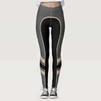 Leggings aus Gold/Platinum/Black Side Band