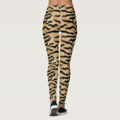 Leggings aus Gold und Black Tiger Print Animal Ski (Rückseite)