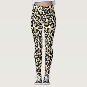 Leggings aus Gold, Weiß und Schwarz
