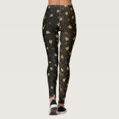 Leggings aus goldschwarzem Gewand (Rückseite)