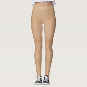 Leggings aus hellbraunem Holz