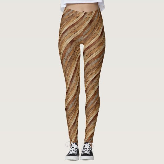 Leggings aus Holztextur (Vorderseite)