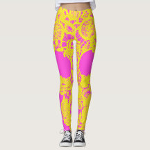 Leggings aus rosa Gelbfieber