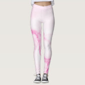 Leggings aus rosa Marmor (Vorderseite)