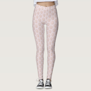 Leggings aus rosa tropischem Leaf