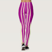 Leggings aus rosa und cremefarbenen Streifen (Rückseite)