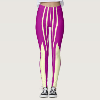 Leggings aus rosa und cremefarbenen Streifen