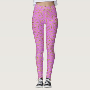 Leggings aus rosa und goldfarbenen Glitzer