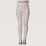 Leggings aus rosa und grünen Streifen<br><div class="desc">Rosa und grüne Streifen Leggings für Outdoor-Bekleidung oder Leichtathletik,  die Ihre Beine länger aussehen lassen</div>