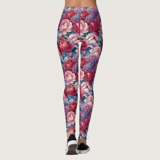 Leggings aus rosa und violett (Rückseite)