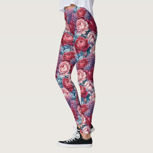Leggings aus rosa und violett (Links)