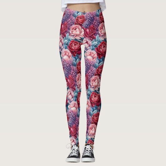 Leggings aus rosa und violett (Vorderseite)