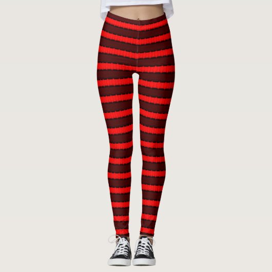 Leggings aus Rot und Schwarz (Vorderseite)