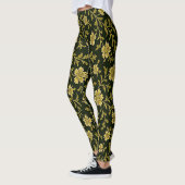 Leggings aus Schwarz und Golden Floral (Links)