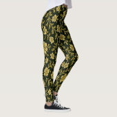 Leggings aus Schwarz und Golden Floral (Rechts)