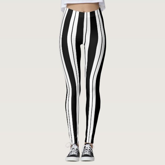 Leggings aus Schwarz und Weiß (Vorderseite)