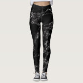 Leggings aus schwarzem Marmor (Vorderseite)