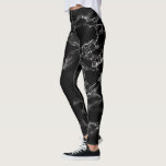Leggings aus schwarzem Marmor<br><div class="desc">Moderne MIGNEE Design Black Marble Stone Leggings</div>