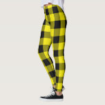 Leggings aus schwarzem und gelbem Karo<br><div class="desc">Karierte Leggings,  schwarz und gelb</div>