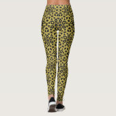 Leggings aus schwarzem und geometrischem Leopard (Rückseite)