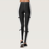 Leggings aus schwarzem und weißem Streifen (Rückseite)